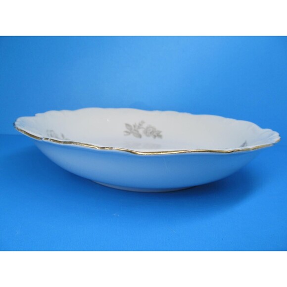 Hertel Jacob Bavaria Damask Gray Vintage 7 3/4" Soup Bowl VGC - Picture 1 of 6